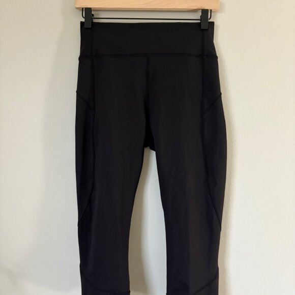Lululemon In Movement Cropped High-Rise Leggings Everlux 19” Black Cooling 8 - Picture 4 of 11